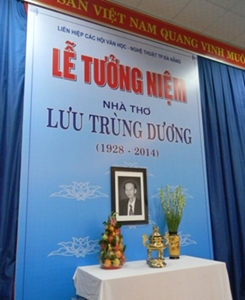 Tưởng niệm Nhà thơ Lưu Trùng Dương