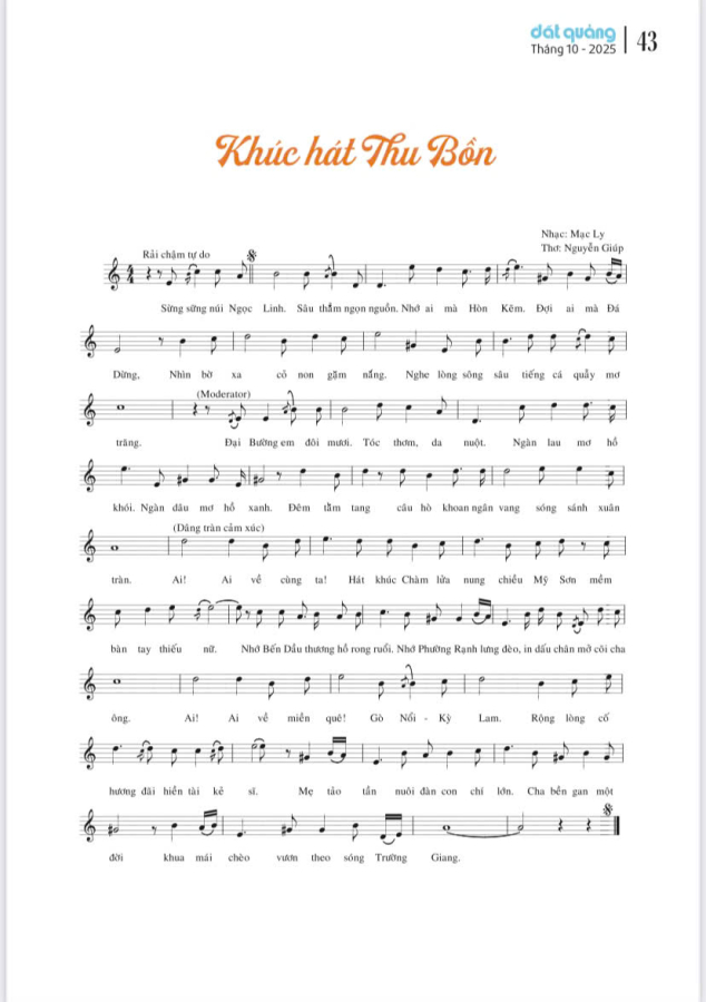 Khúc hát Thu Bồn