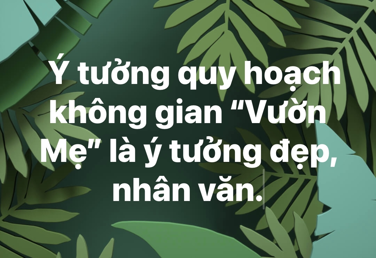 VƯỜN MẸ, MỘT DỰ ÁN THAY LỜI MUỐN NÓI - Phan Kế Vân